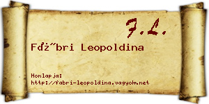 Fábri Leopoldina névjegykártya